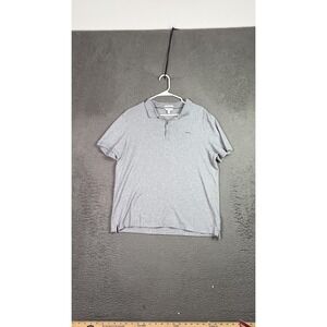 Calvin Klein Polo Shirt Mens Large Gray Liquid Touch Performance Golf‎ Casual